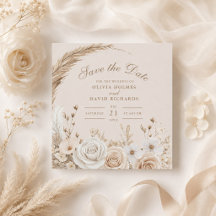 Rustik Vildblomma Beige Spara Datum