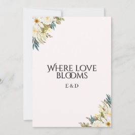 Rustik vildblomma bröllopsinbjudan inbjudningar