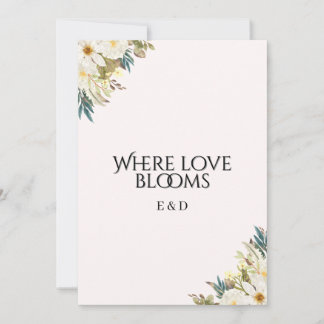 Rustik vildblomma bröllopsinbjudan inbjudningar