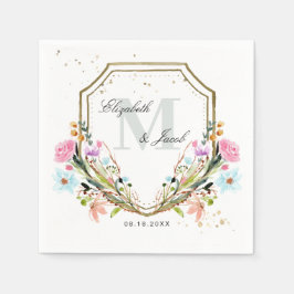 Rustik vildblomma Elegant guldspira Bröllop Pappersservett