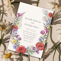 Rustik vildblomma Elfenben Beige Bröllop