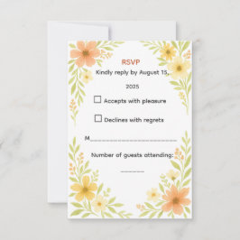 Rustik Vildblomma RSVP-kort OSA Kort