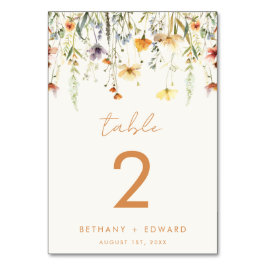 Rustik vildblommahundring bordsnummer