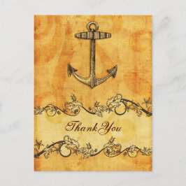 rustik, vintage,ankarnautiska tack vykort