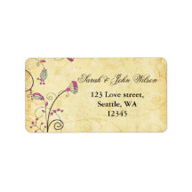 Rustik Vintage blommigt för botaniskt fuchsia