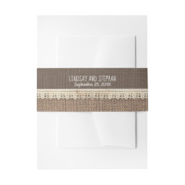 Rustik Vintage Burlap Snöre Bröllop Band För Inbjudningskort