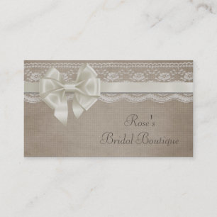 Rustik Vintage Burlap & Snöre Visitkort
