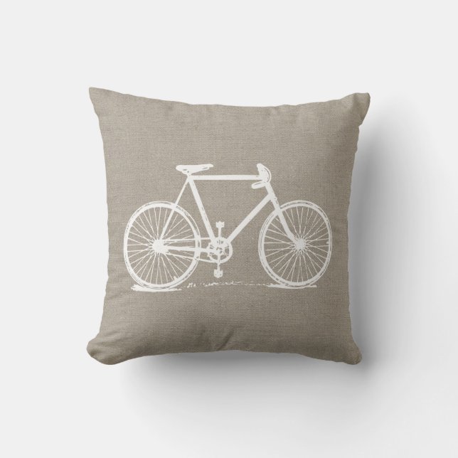 Rustik Vintage-cykel Kudde (Framsida)