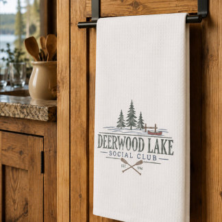 Rustik Vintage Deerwood Social Club Kökshandduk