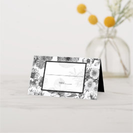 Rustik Vintage Flowers Bröllop-platskort Placeringskort