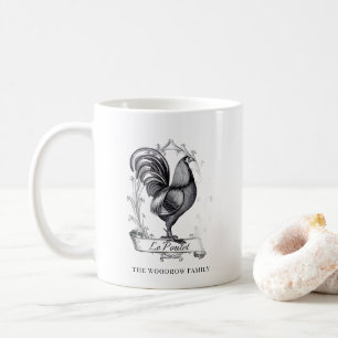 Rustik Vintage Hönsfamiljs Namn Gård Kaffemugg