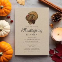 Rustik Vintage Kalkon Thanksgiving Middag