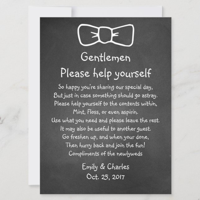 Rustik Vintage Kritbräda Utseende Bröllopskorgskyl (Framsida)