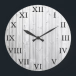 Rustik vintage med avdrift av trä romerska siffror stor klocka<br><div class="desc">Vintagens avdrift-väggklocka med stora romerska siffror.</div>