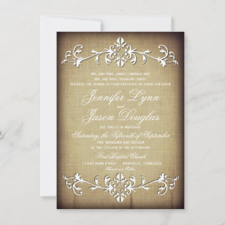 Rustik Vintage Pappra blomsterinbjudningar till  b Inbjudningar
