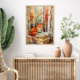 Rustik Vintage Rävgods Bokskog Höst Poster