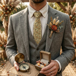 Rustik Vintage Vildblomma Vinranka Slips