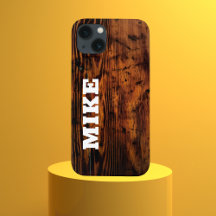 Rustik Vintage Wood & anpassat namn,Minimalist
