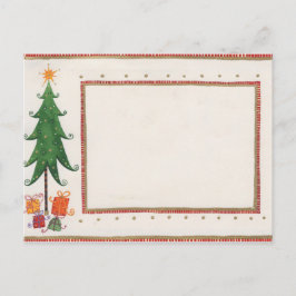 Rustik vintage x-mas-inbjudan helg vykort