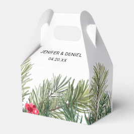 Rustik vinter Berry Tallgrönska Bröllop Presentaskar