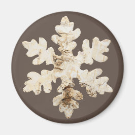 Rustik vintersnösnöbrun, brunt vitt magnet