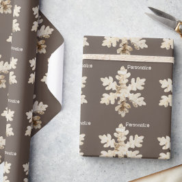 Rustik vintersnösnöbrun, brunt vitt presentpapper