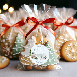 Rustik vinterstämning | Familjens julfirande Runt Klistermärke