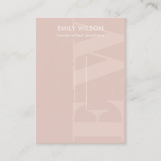 Rustik  Visning med fet monogram hairclips Pin  Visitkort (Framsida)