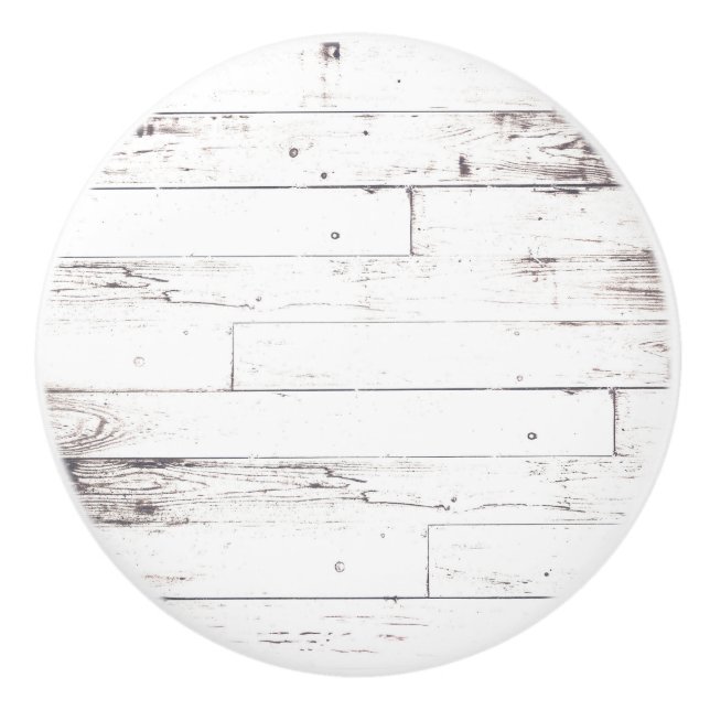 Rustik Vit Bondgård Landsbygd Shabby Chic Träpanel Knopp (Framsidan)