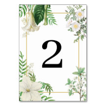 Rustik vit Grönt Vattenfärg Blommigt Guld Bröllop