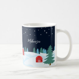 Rustik Vit Jul Personlig Kaffemugg