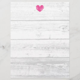 Rustik, vit kornlinje bröllop-letterhead