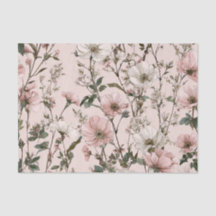 Rustik vit rosa vintage boho blommig