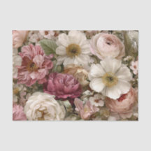 Rustik vit rosa vintage boho blommig