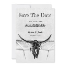 Rustik, vit, Western, svart cellull Spara datum