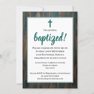 Rustik Vuxen Baptism Inbjudningar