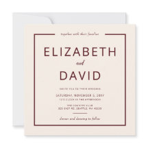 Rustik Warm Burgundy Modern minimalist Bröllop