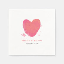 Rustik Watercolor Heart Bröllop