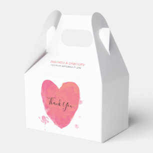Rustik Watercolor Heart Bröllop Presentaskar