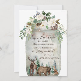 Rustik Watercolor Mason Burk Spara datumet