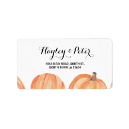 Rustik Watercolor Pumpkin Adressetiketters Sticker Adressetikett