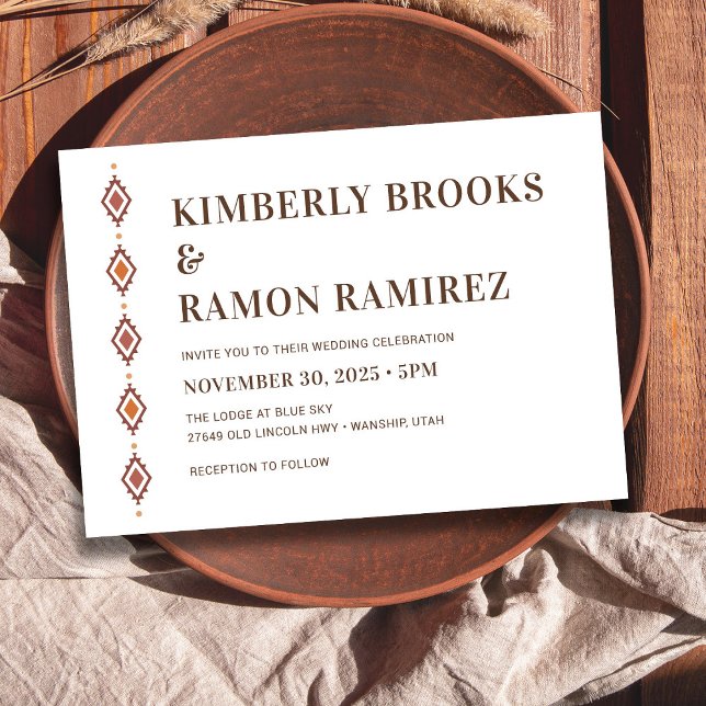 Rustik Western bröllopsinbjudan Inbjudningar (Rustic Western Wedding Invitation )