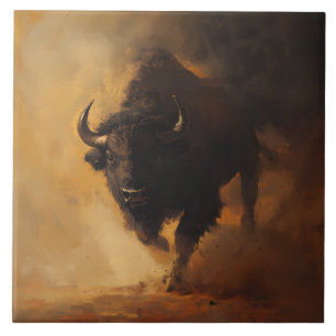 Rustik, Western Buffalo-dekorpanel Kakelplatta