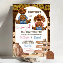 Rustik Western Cowboy eller Cowgirl Köns Avslöjand