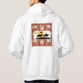Rustik Western Cowboy Häst Blommig Folklig Konst S Hoodie