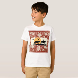 Rustik Western Cowboy Häst Blommig Folklig Konst S T Shirt