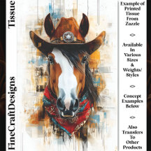 Rustik Western Cowboyhorse Porträtt DE2 Decoupage