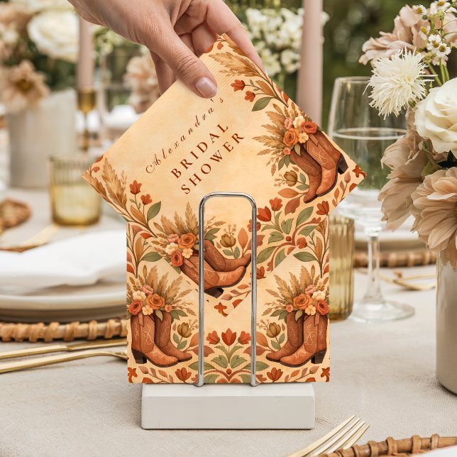 Rustik Western Cowgirl Bröllopsdusch Pappersservett (Skapare uppladdad)