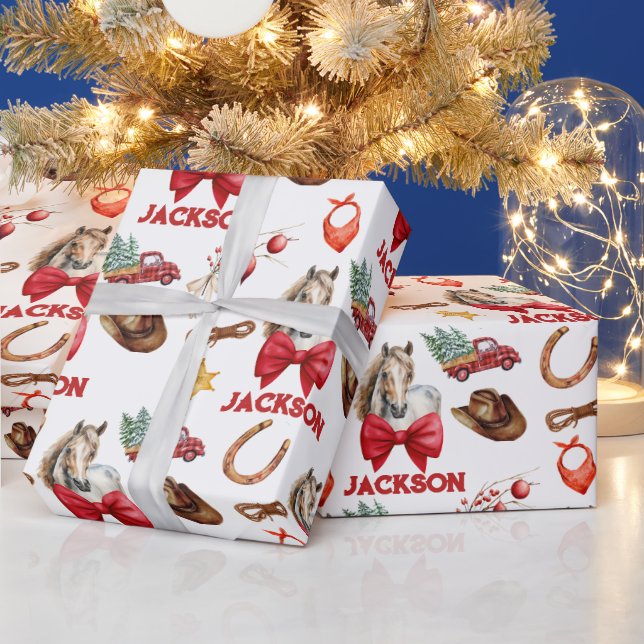 Rustik Western häst Presentpapper (Helgdagar)