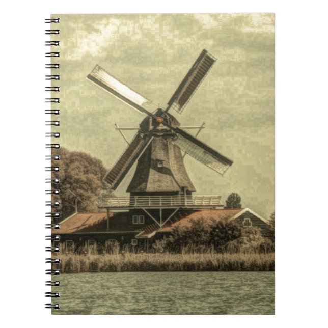 Rustik western land-jordbrukshus antique kvarn anteckningsbok (Framsidan)